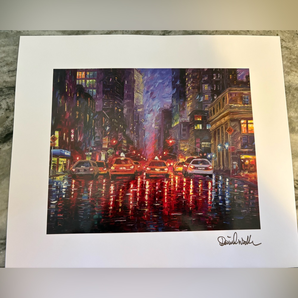 Cityscape Night Scene Art Print